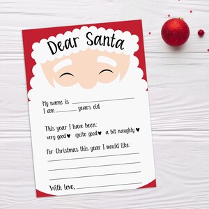 Brief an den Weihnachtsmann, Weihnachtswunschliste, druckbarer Weihnachtsbrief, Lieber Weihnachtsbrief, Weihnachtswunschliste, Brief an den Weihnachtsmann von Kindern