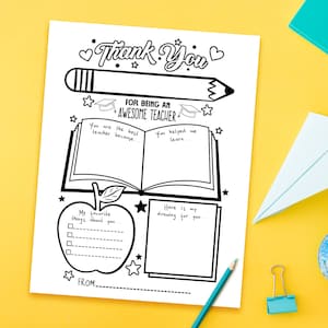 Teacher Appreciation Week Printable, All About My Teacher, Teacher Coloring Page, Teacher Survey, Teacher Printable, Teacher Thank You