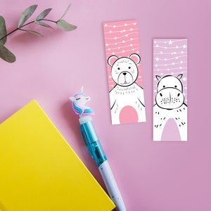Animals Bookmarks for Kids, Printable Animal Bookmarks Set of 8 ...