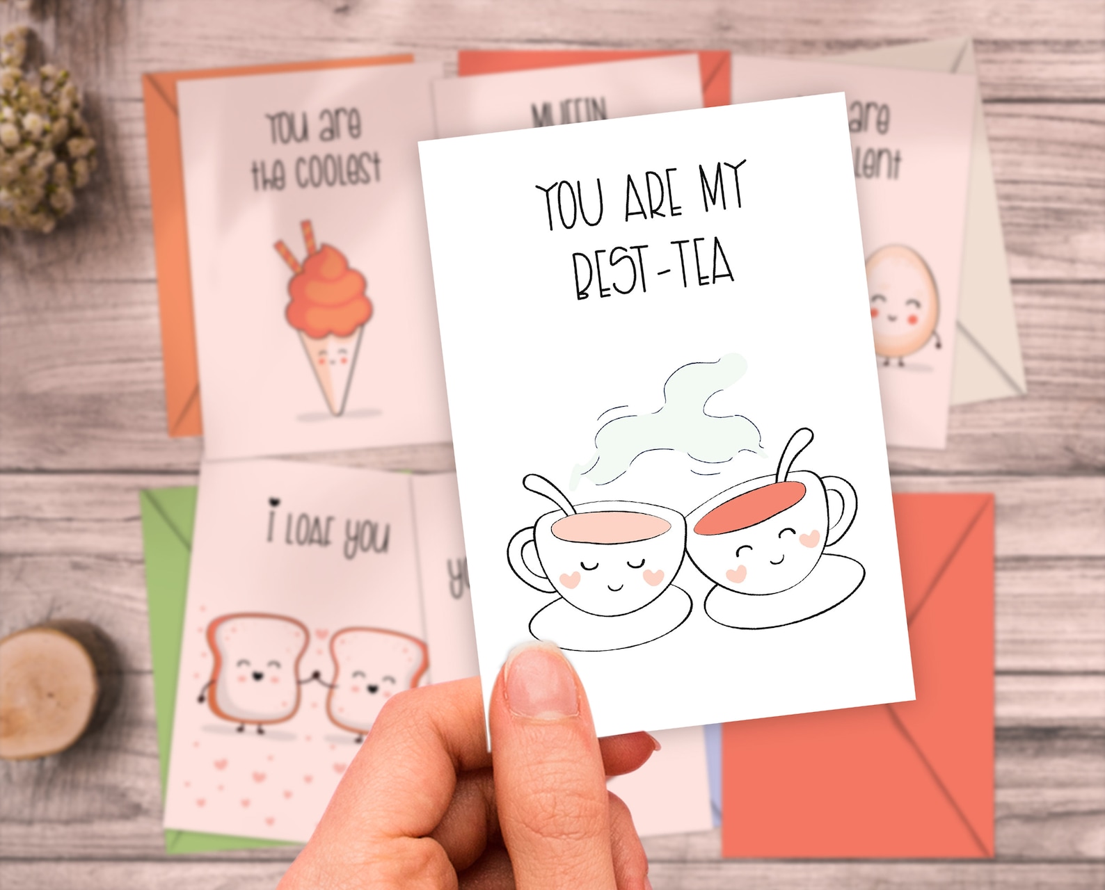 Punny Mothers Day Cards Food Pun Cards Set Funny Card for Etsy