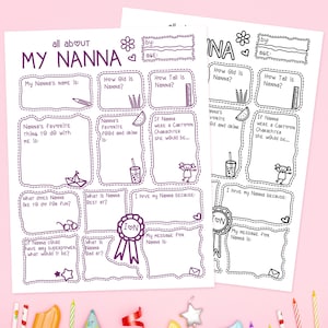 Carte de fête des mères de Nanna, carte d'anniversaire de Nanna, carte de remplissage de Nanna, entretien drôle de grand-mère, cadeau souvenir de Nanna