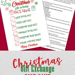 Christmas Printable Games, Christmas Gift Exchange Game, Holiday Party ...