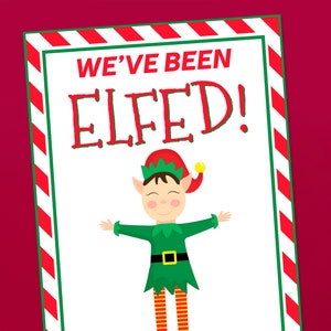 You've Been Elfed, Elfed Printables, Christmas Printable Games, Elf ...