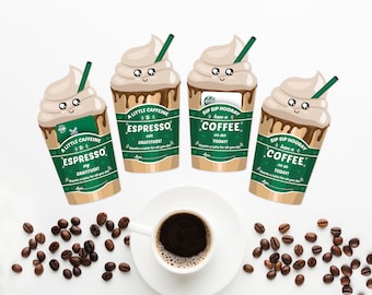 Coffee Gift Card Holder, Teacher Staff Volunteer Appreciation (PDF)