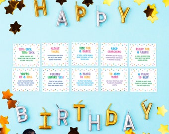 Indoor Birthday Scavenger Hunt, Riddle Puzzle Game (Printable)