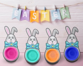 Osterhase Play-Doh Geschenkanhänger, druckbare PDF-Datei,