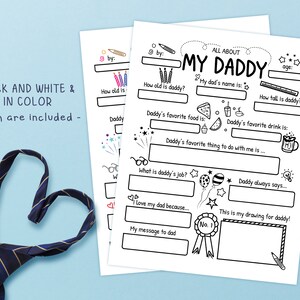 Dad Printable Fathers Day Questionnaire - Etsy