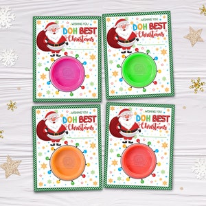 Druckbare Weihnachts-PlayDoh-Geschenkkarten, Play-doh-Weihnachten, Nicht-Süßigkeitsklasse-Party, Klassenzimmer-Strumpf-Stuffer-Favor-Tags