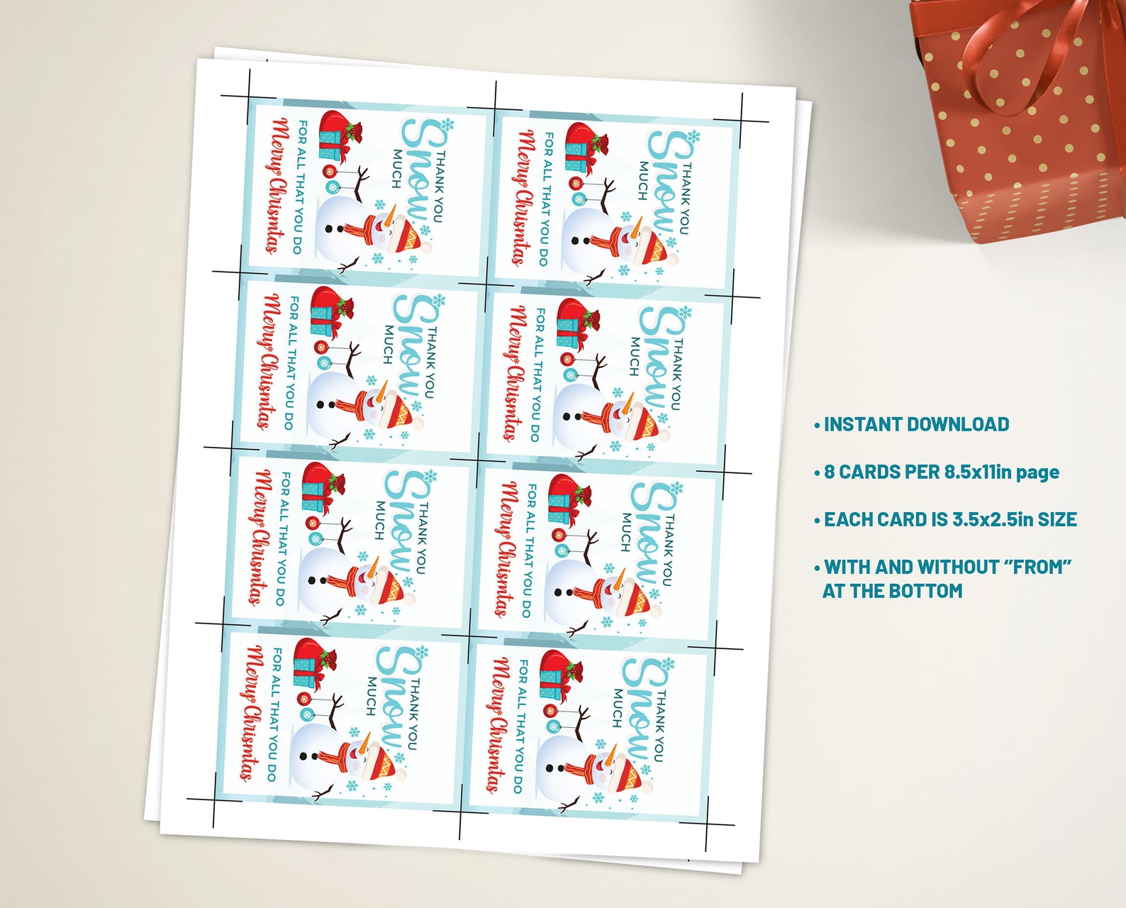 Printable Christmas Cards Preschool Teacher Gifts Idea - Etsy