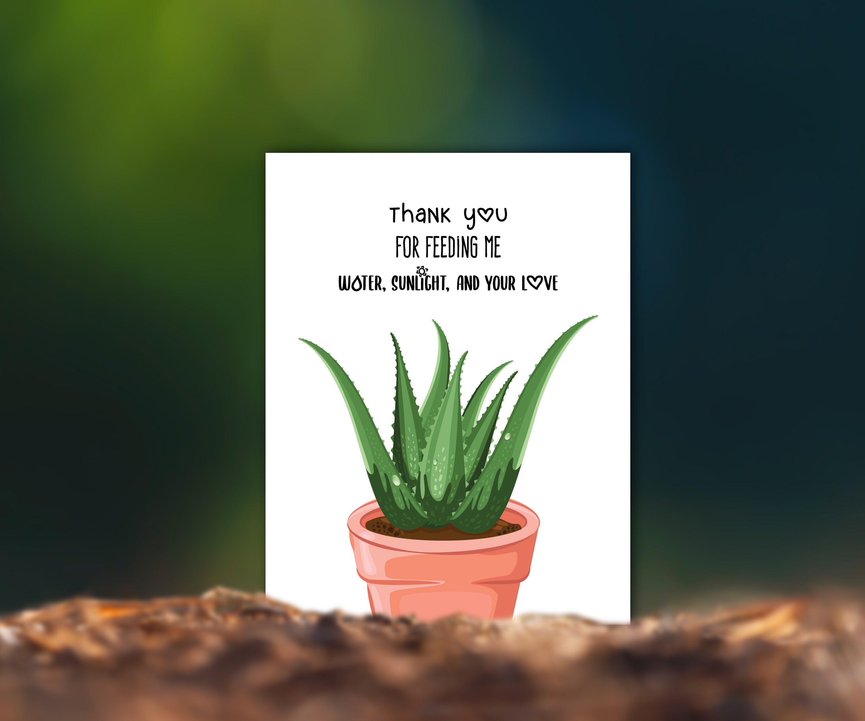Aloe Vera Plant Mom Card: Appreciation Gift (digital Download) - Etsy