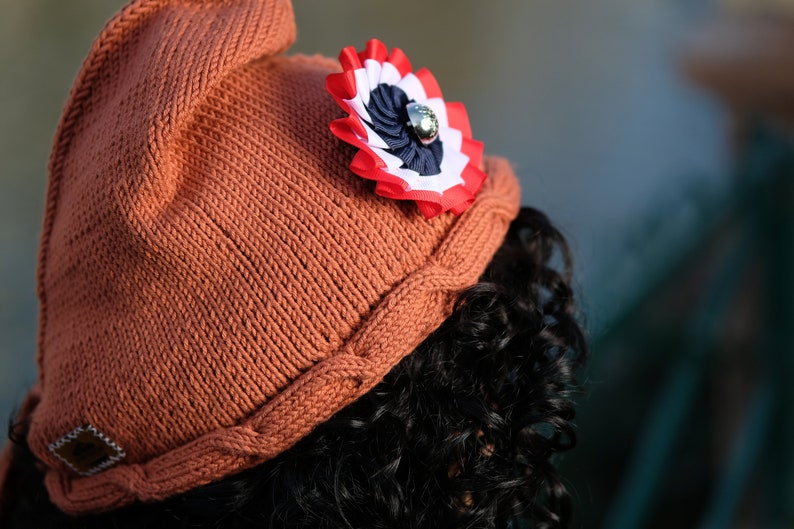 Unique Hand Knit Phrygian Cap With French Cockade Classic Revolutionary ...