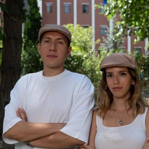 Beige Linen Flat Cap – Unisex Handmade Gatsby Hat with Elastic Back | Summer Lightweight Newsboy Cap