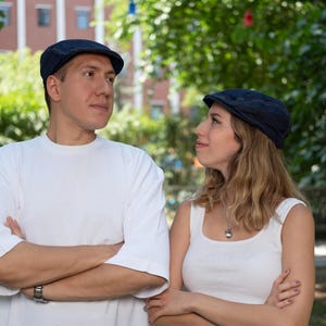 Jean Flat Cap – Unisex Handmade Gatsby Hat with Elastic Back | Summer Lightweight Newsboy Cap