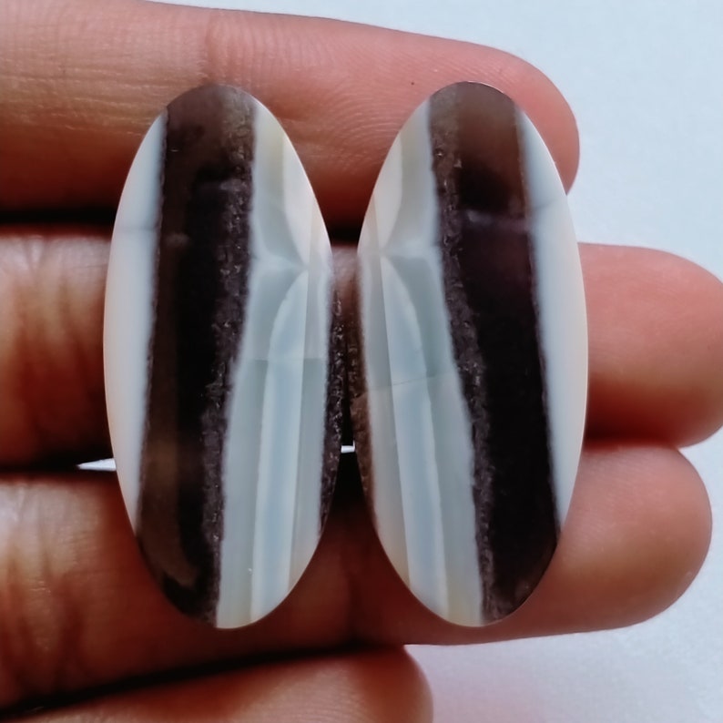 Gorgeous A-One Quality Natural Owhyee Blue Opal Pair Cabochon Oval Shape Gemstone,Wire Wrapping Stone 39.00 Ctr 37X16X4 MM A-757