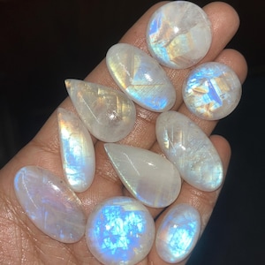 Rainbow Moonstone Cabochon Lot, Specimen Moonstone Cabochon, Mix Shape Lot Moonstone Jewelry, Rainbow Moonstone Wholesaler