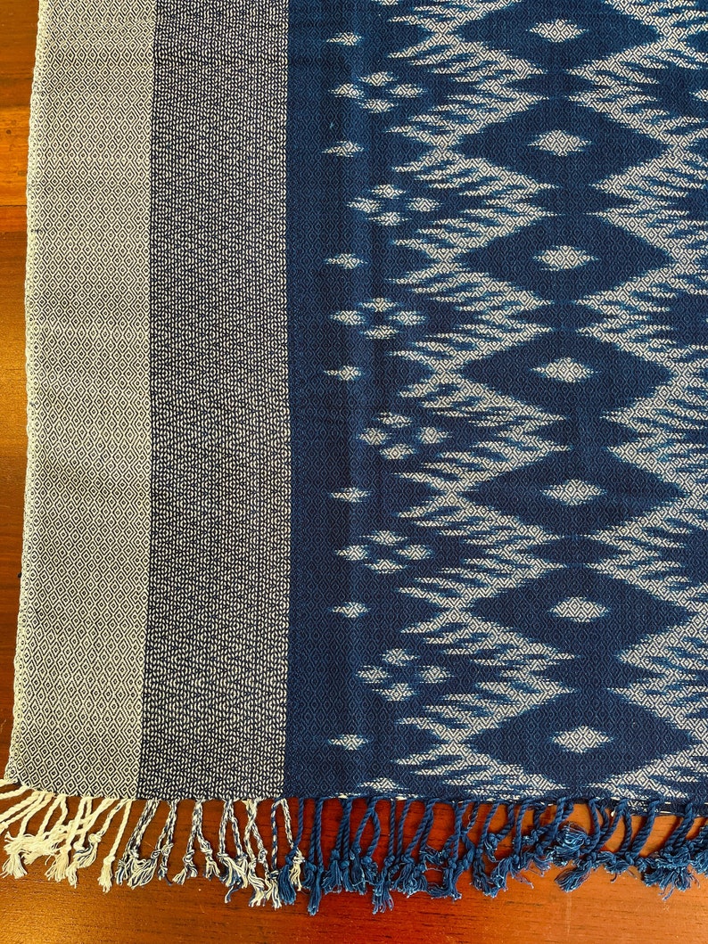 Kapok White Silk Cotton 100 Kapok Shawl Indigo Dye Etsy UK