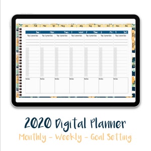 Planificador digital Goodnotes 2020 con enlaces