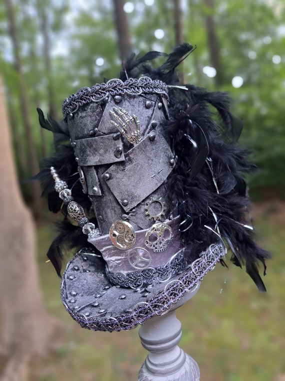 Decorative Steampunk Top Hat, NOT TO WEAR, Halloween Top Hat 