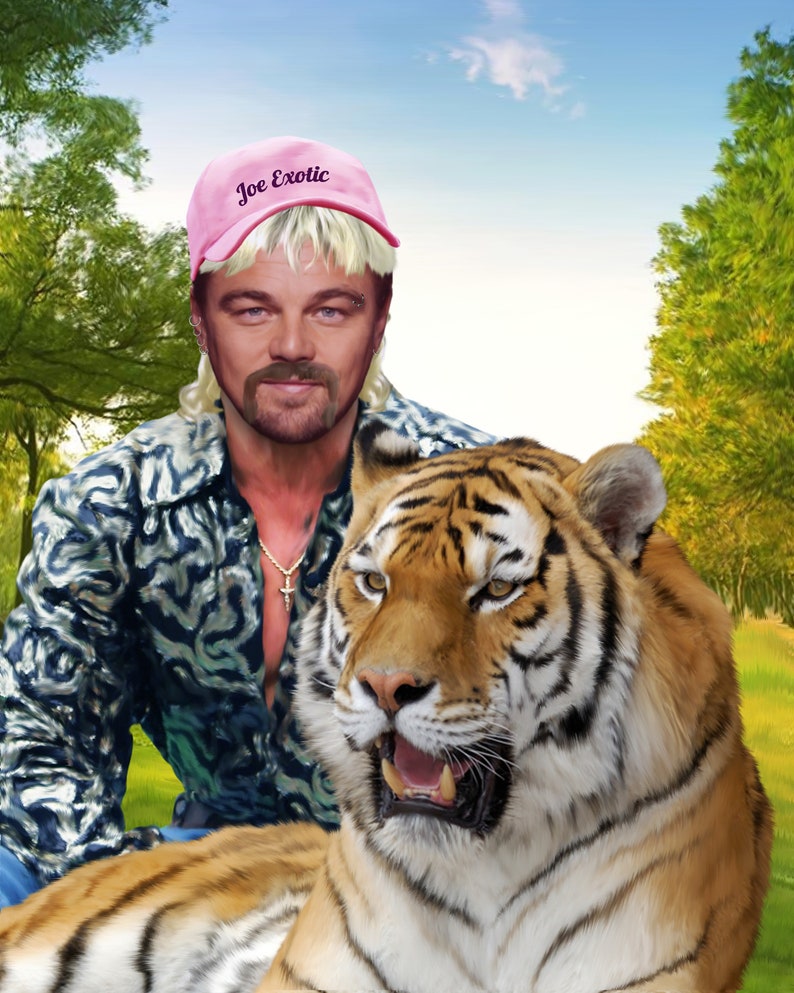 Turn a Person Into a Tiger King Custom Joe Exotic Gift Tiger Etsy