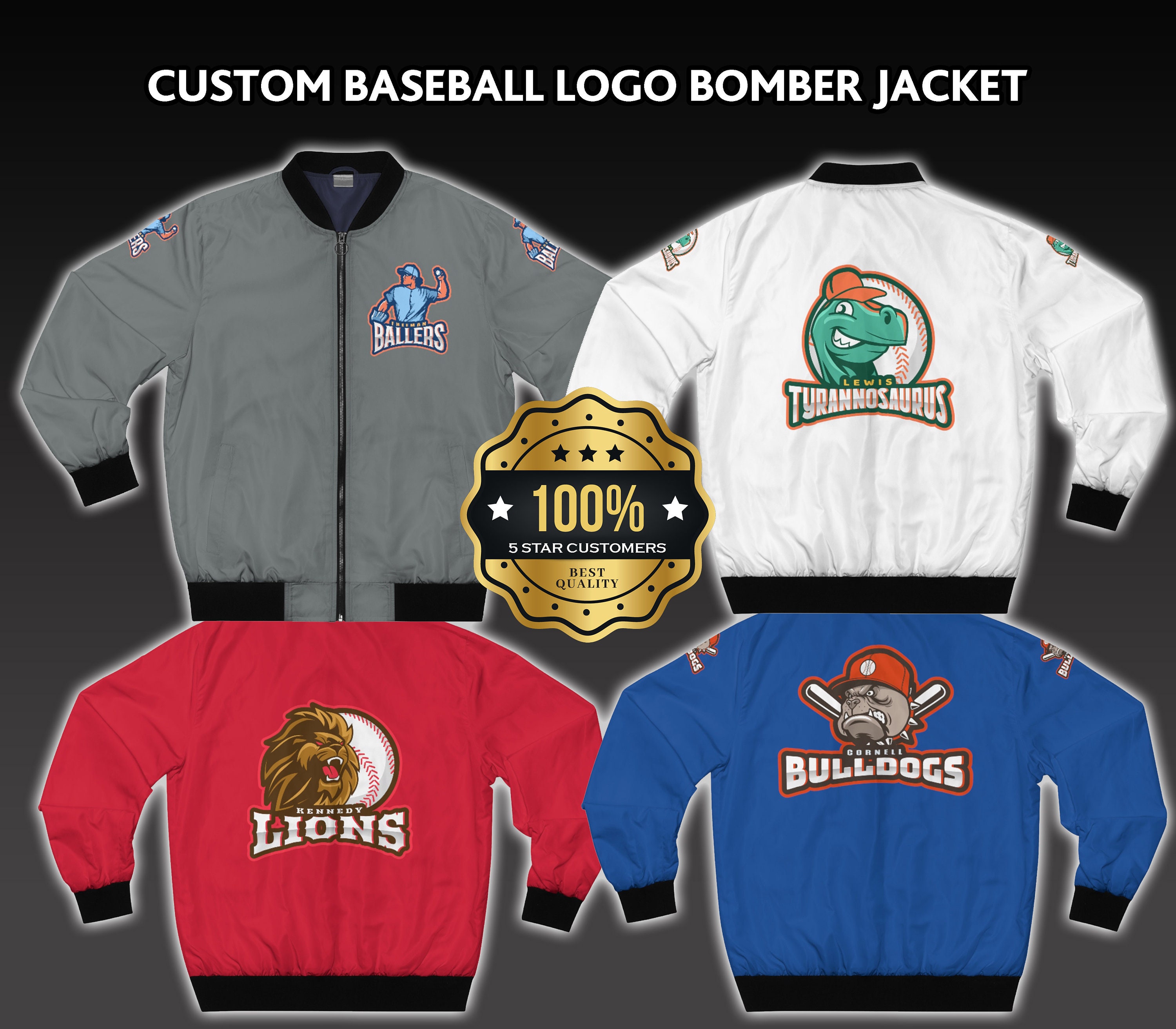 Chaquetas de bombardero para hombre con logotipo de béisbol personalizado,  todos los tamaños Vintage Boyfriend Varsity Jacket, regalo de ropa  personalizado para los amantes de los deportes, jugadores -  España