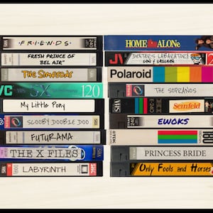 Custom Framed Poster list of Favourite TV Shows and Movies, Movie Lover Christmas Gift, Personalized Retro VHS Video Tape Movies Print