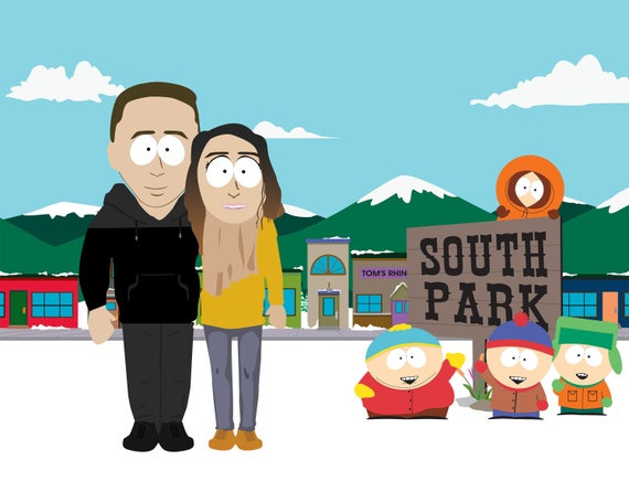 Retrato personalizado de pareja de South Park retrato de - Etsy México Retrato personalizado de pareja de South Park retrato de - Etsy México