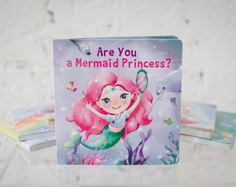 Mermaid Princess Childrens Book | Positive Message Kids Board Book | Little Girl Gift | Girls Birthday Gift | Princess Book Set Gift