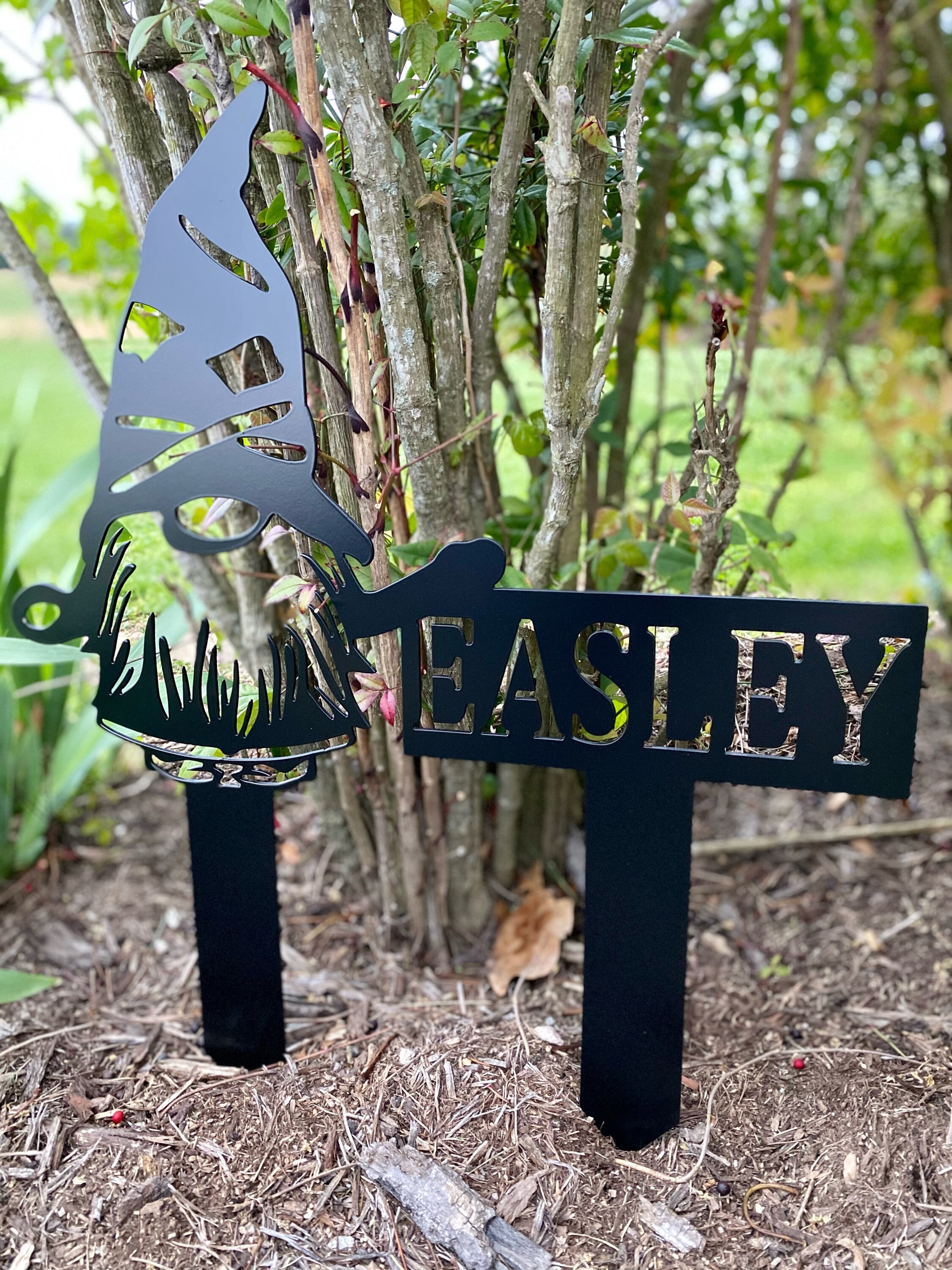Custom Metal Gnome Yard Stake Custom Garden Stake Metal Etsy
