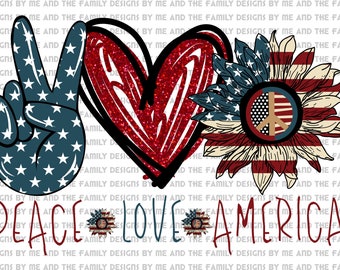 Free Free 329 July Svg Peace Love America Svg SVG PNG EPS DXF File