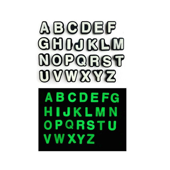 croc shoe charms letters