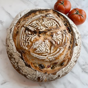 Sun Dried Tomato & Basil Sourdough Bread Recipe | Artisan Loaf, Digital Download Recipe
