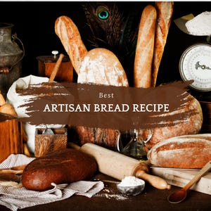 Receptkaart voor ambachtelijk brood | Recept voor zelfgemaakt zuurdesembrood Afdrukken | Digitale download
