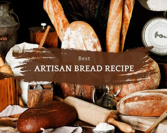 Artisan Bread Recipe Card | Homemade Sourdough Loaf Recipe Print Out | Digital Download