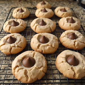 BEST Thumbprint Cookies, Chocolate Peanut Butter Kiss Recipe, Gourmet Cookies, Digital Download, Baked Goods, Recipe PDF