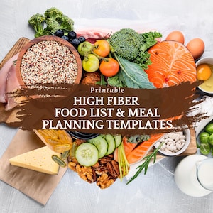 High Fiber Food List & Meal Planner: Low Carb Grocery Checklist (PDF)