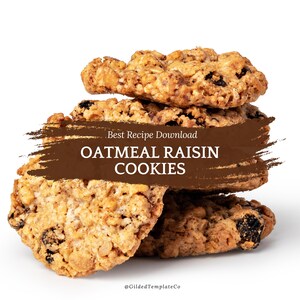 Receta de galletas de avena con pasas: estilo panadería gourmet (PDF imprimible)