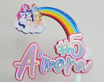 Pony Cake Topper Little Pony Cake Topper Mini Cake Cupcake Toppers