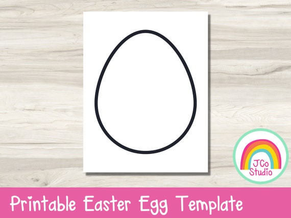 Easter Egg Template for Crafts Printable Easter Crafts for