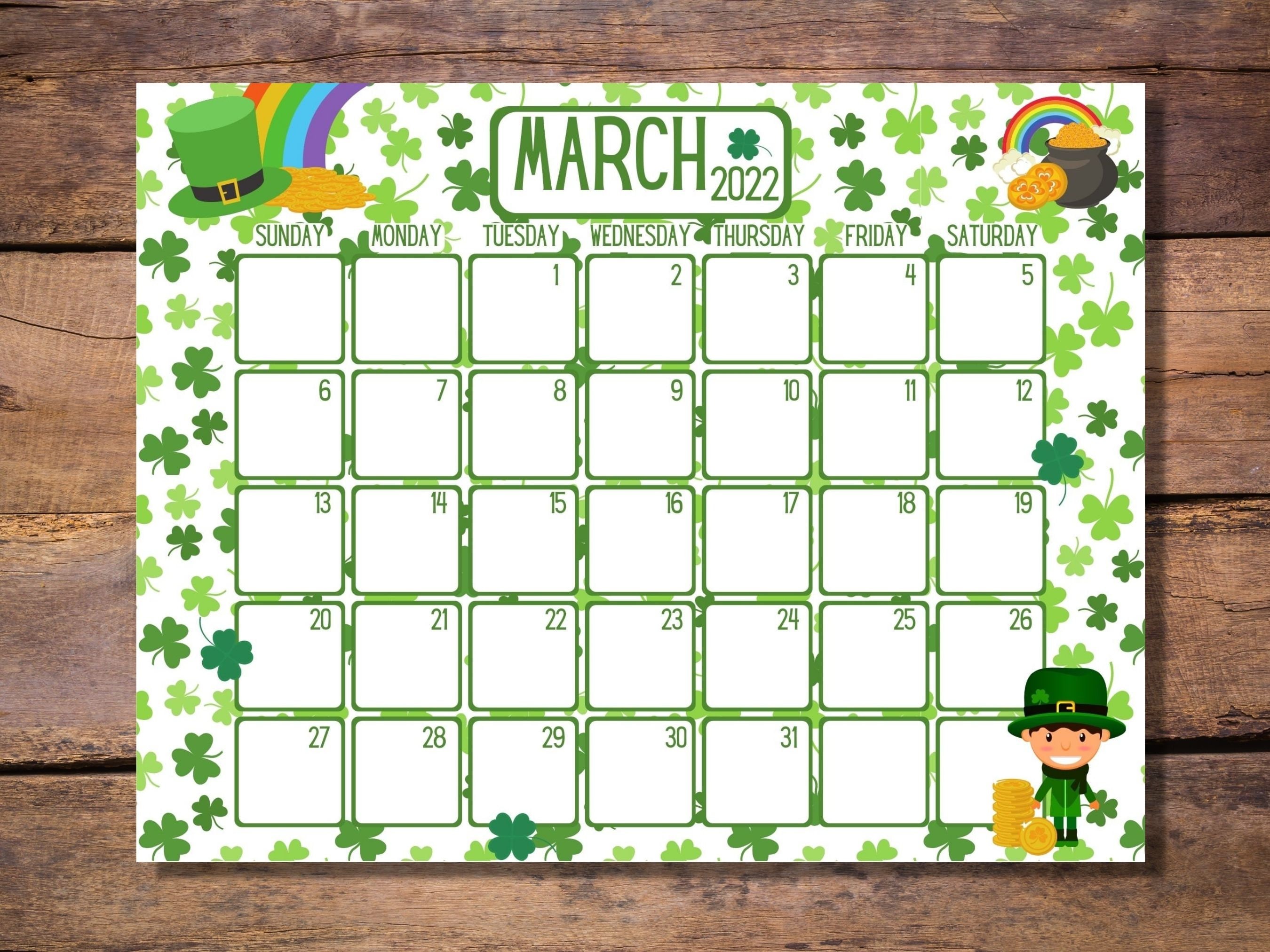 March Calendar Printable Printable Planner Planner Inserts - Etsy Israel