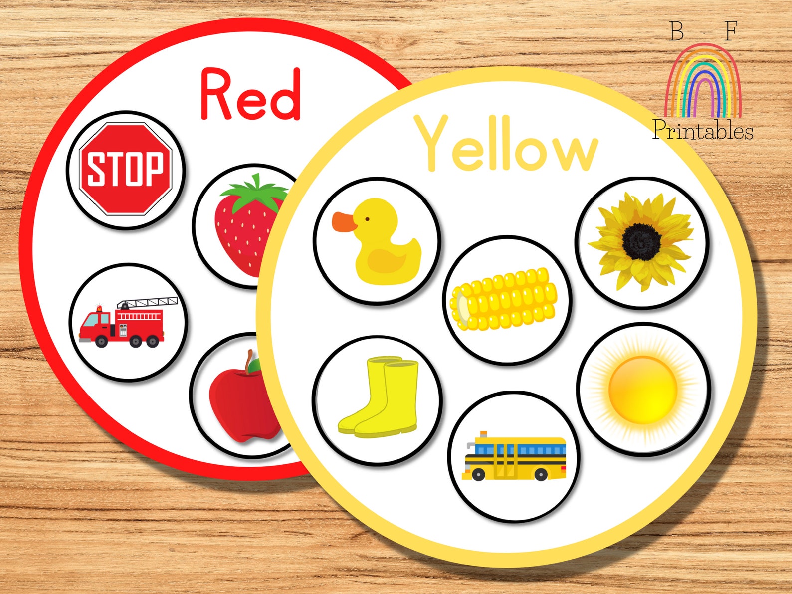 Printable Color Sorting Activity for Toddlers Kids Game DIY - Etsy