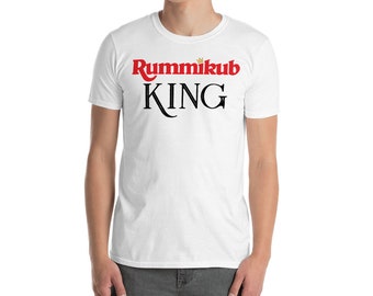 Rummikub King (With Crown and Royal Black Font) Short-Sleeve Unisex T-Shirt