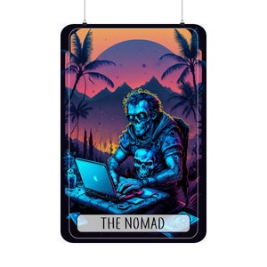 The Nomad (Tech Bro) / Carteles verticales mate nómadas digitales / Múltiples tamaños / Impresión de arte de viaje