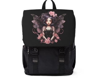 Dark Princess Pink Pastel Goth Fairy Unisex Mochila Casual, Mochila Oculta, Bolsa Gótica, Mochila Gótica, Hadas Góticas