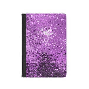 Purple Sequins (Print) Passport Cover | Passport Holder | Glitz Luxury Glitter Sequins Sparkle Fashion Disco Sequins Scales Passport Wallet