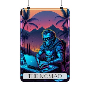 The Nomad (Tech Bro) / Carteles verticales mate nómadas digitales / Múltiples tamaños / Impresión de arte de viaje