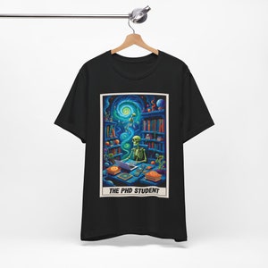 T-shirt unisexe Tarot drôle pour doctorants : cadeaux de remise des diplômes de doctorat pour lui 2024 Nouveauté académique drôle Doctorat