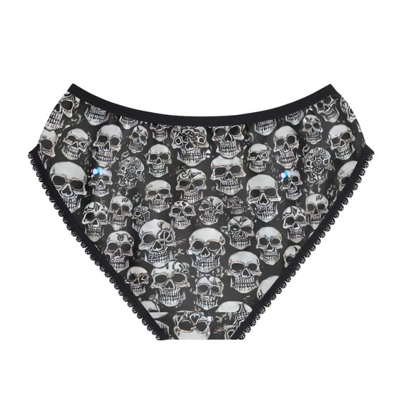 Skeletal Pattern Gothic Skulls Goth Underwear: Underwear From the  Underworld, Gothic Occult Women's Briefs, Gothic Underwear, Woman -   Canada