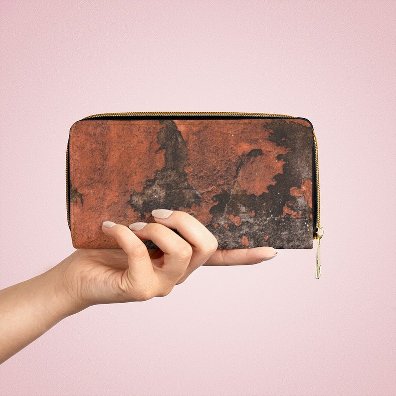 Rusted Wallet Copper Rusty Grunge Photo Texture Distressed Zipper Wallet - Etsy