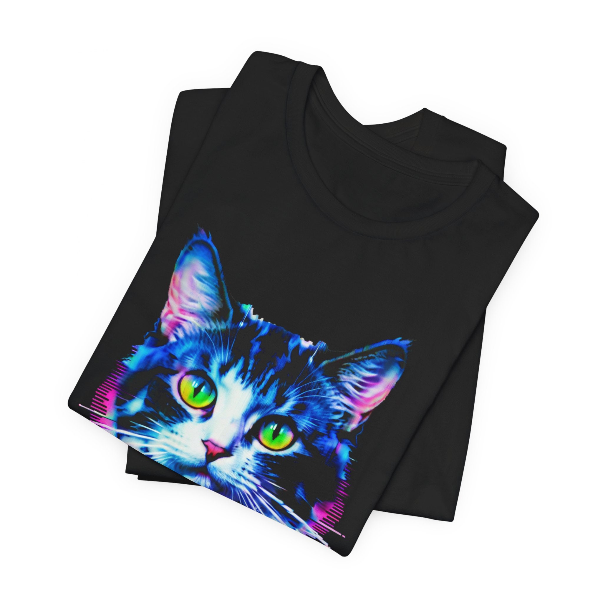 ★AWESOMEUS★ CATS PARTY PIGMENT TSHIRT 4COLOR Galaxy Cat All Over Adult T-Shirt - Small | Amazon.com