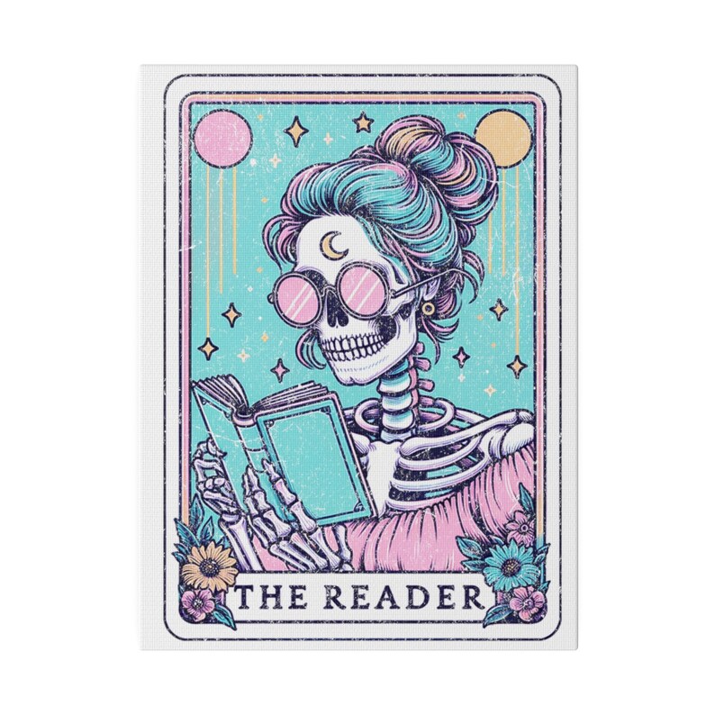 The Reader Funny Tarot Card Matte Canvas, Stretched, 0.75